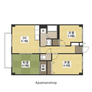 フォブール福原【2階】の間取り