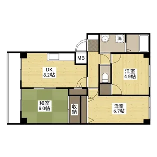フィネス西田【2階】の間取り