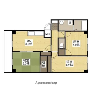 フィネス西田【1階】の間取り
