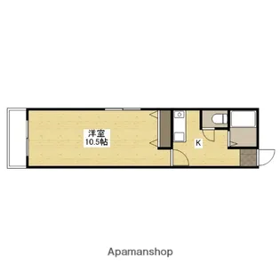 アクアコート庚午【3階】の間取り