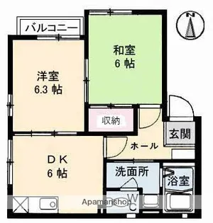 K.ガーデン【1階】の間取り