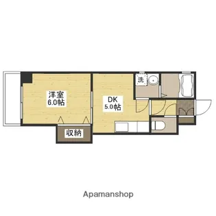 マンション春夏秋冬【5階】の間取り