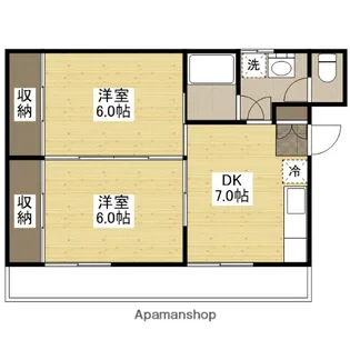 サンシャイン中央Ⅱ【4階】の間取り