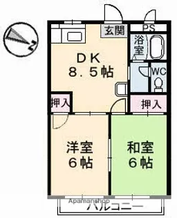 フレグランス東雲【3階】の間取り