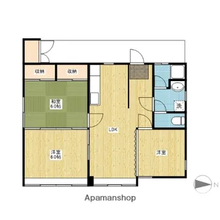 川口マンション【1階】の間取り