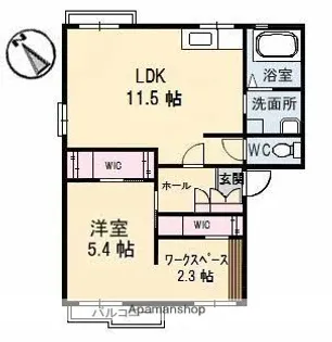 リベラ東【1階】の間取り