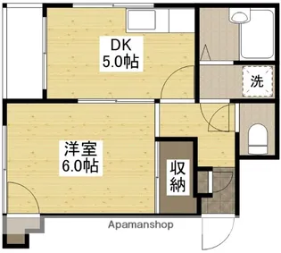 フラット光町【4階】の間取り