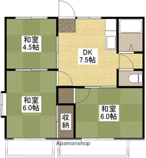 グランデュール土井【1階】の間取り