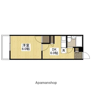 メゾン粟屋【202号室】の間取り