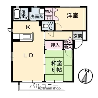 リバージュA棟【2階】の間取り