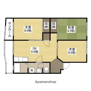 シティーカルチェ花本【1階】の間取り