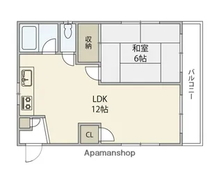 サンパティ楠木【3階】の間取り