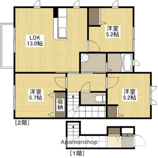 エール東原A棟【2階】の間取り