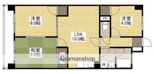 サンシティー十日市【4階】の間取り