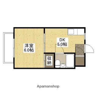 野地ハイツ【2階】の間取り