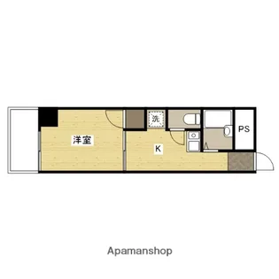 1DKの間取り画像