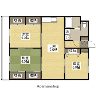 エソール西本【1階】の間取り