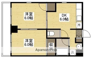 サンルート河野【5階】の間取り