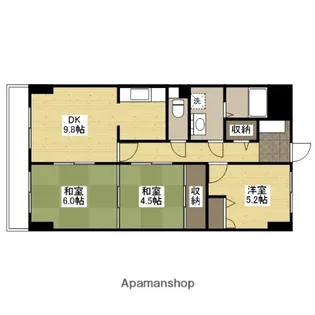 中本ビル【2階】の間取り