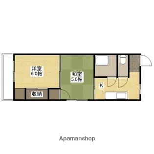 庚午マンション【3階】の間取り