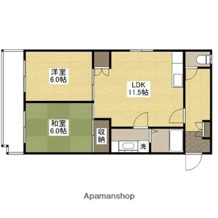 シャトー金口【3階】の間取り