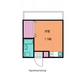 コーポカミカワ(中央コーポ)【1階】の間取り