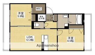 グランディール エスト【3階】の間取り