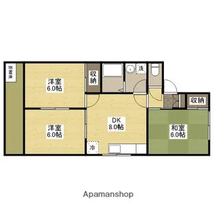 リバーサイド黒石 B棟【1階】の間取り