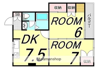 リバーフロントニシヒロ【4階】の間取り