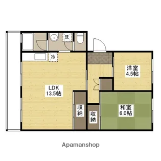 コーポカズタ【4階】の間取り