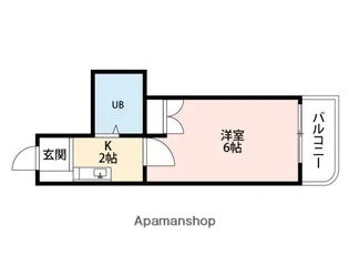 エステート16東雲【2階】の間取り