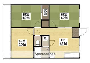 コーポ谷岡【4階】の間取り