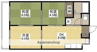 カーサ蟹原【4階】の間取り