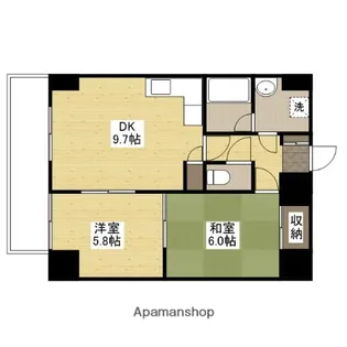 グランディール三篠【6階】の間取り