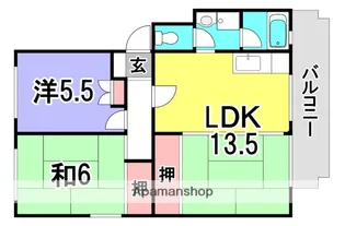 第2仁井田マンション【3階】の間取り