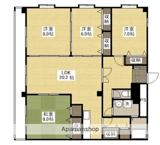 キャッスル西村【4階】の間取り