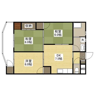 中川ビル【302号室号室】の間取り