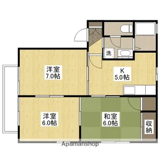 コーポ中島 A棟【1階】の間取り