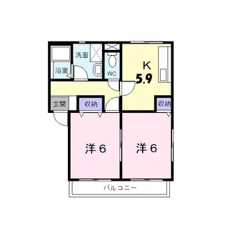 ソレアードM【2階】の間取り