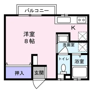 MATERIAL APARTMENT廿日市(旧 サンハイツ)【2階】の間取り