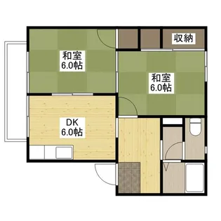エステートピア戸坂【1階】の間取り
