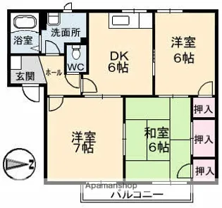 レクサス海田【2階】の間取り