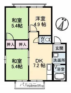 タカセコーポ D棟【2階】の間取り