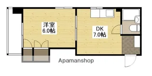 コーポ平和【4階】の間取り