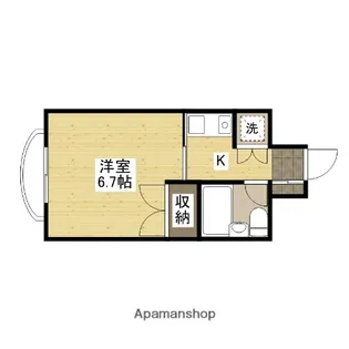 ダイアパレス横川公園【6階】の間取り