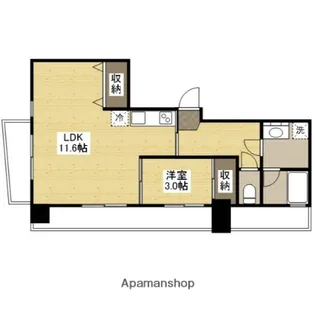 ウイング平和大通り【13階】の間取り