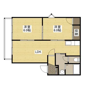 フレグランス西原【1階】の間取り