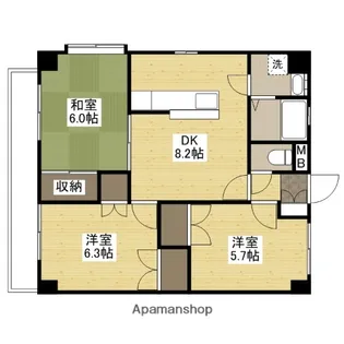 カサグランデⅠ【6階】の間取り