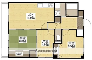 フェリシア西広島駅前【9階】の間取り