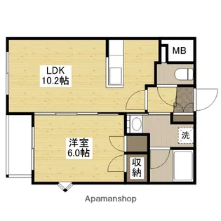 ルミエールA館【4階】の間取り